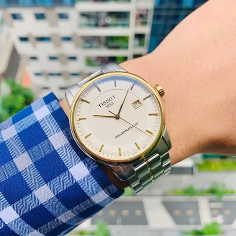 Tissot Luxury Powermatic 80 Ivory Dial Men's Watch- T086.407.22.261.00